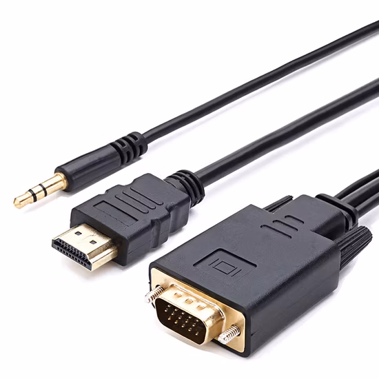 HDMI - VGA オーディオケーブル付き 1.8m